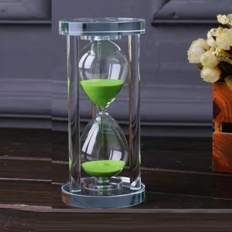 Modern Crystal Hourglass Sand Timer - 15/30 Minutes