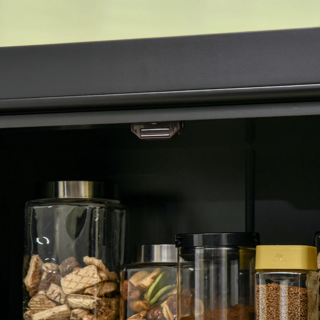 HOMCOM 72.5" Tall Kitchen Pantry Cabinet - Black