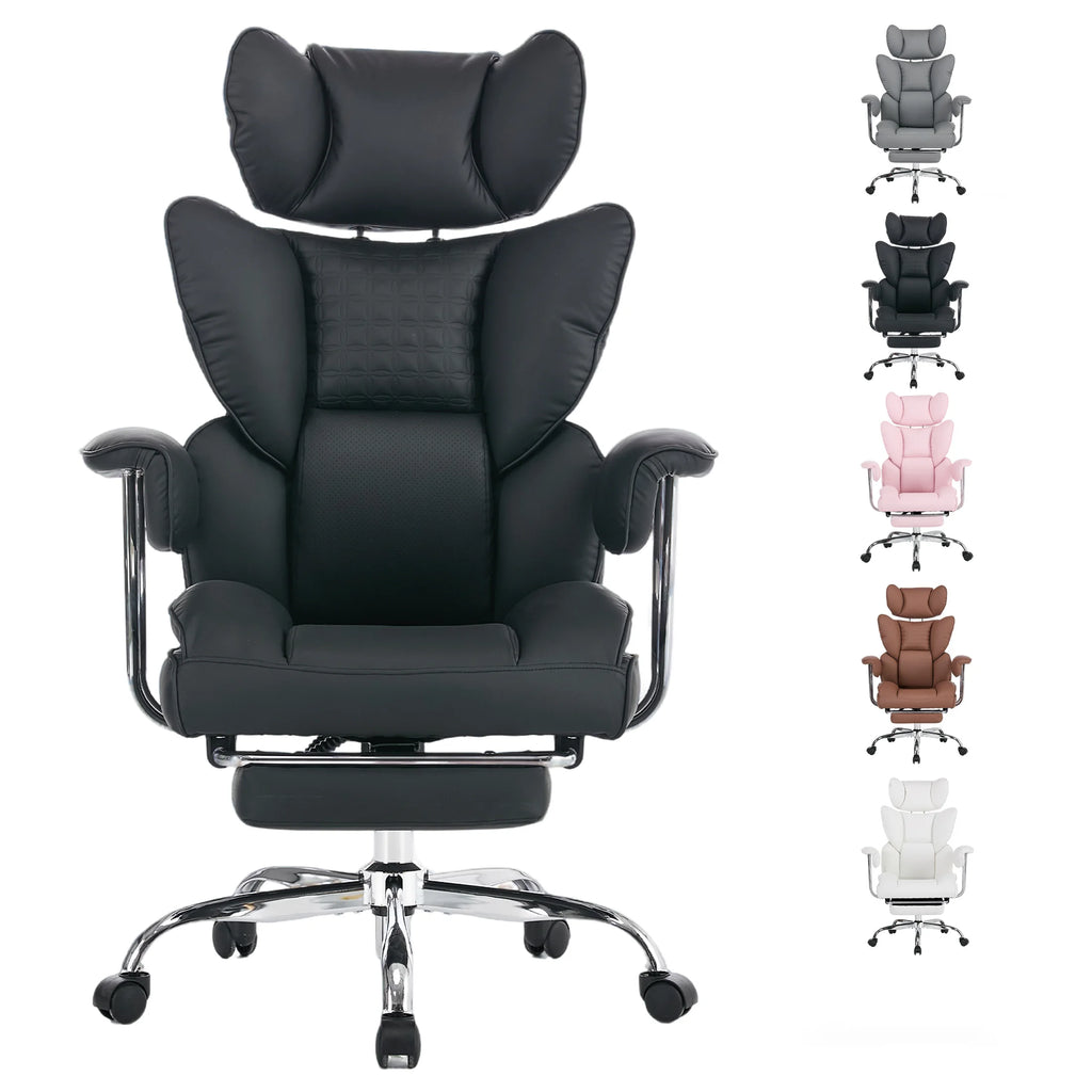 JHK Ergonomic Reclining Office Chair with Footrest