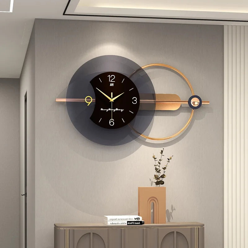 Large Modern Metal Acrylic Wall Clock - Silent & Stylish