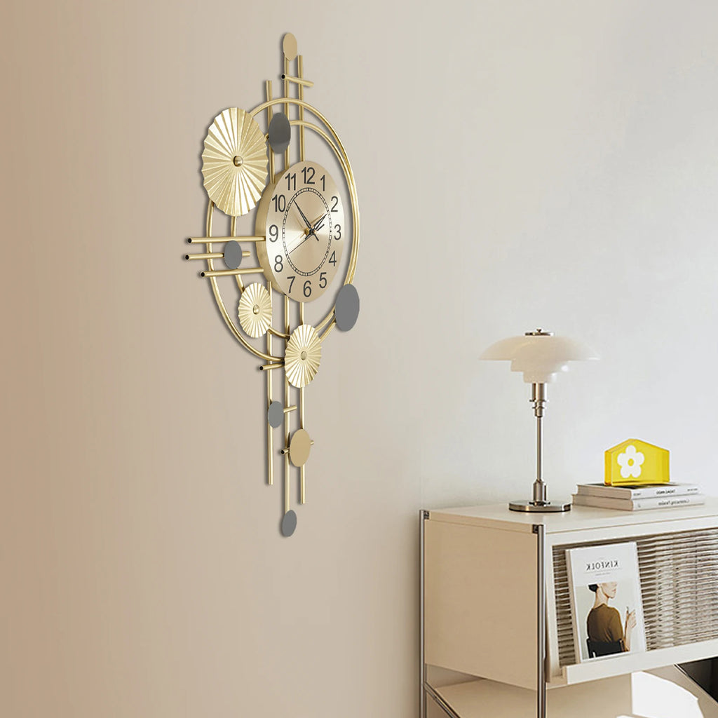 Modern Gold Silent Wall Clock for Office & Home