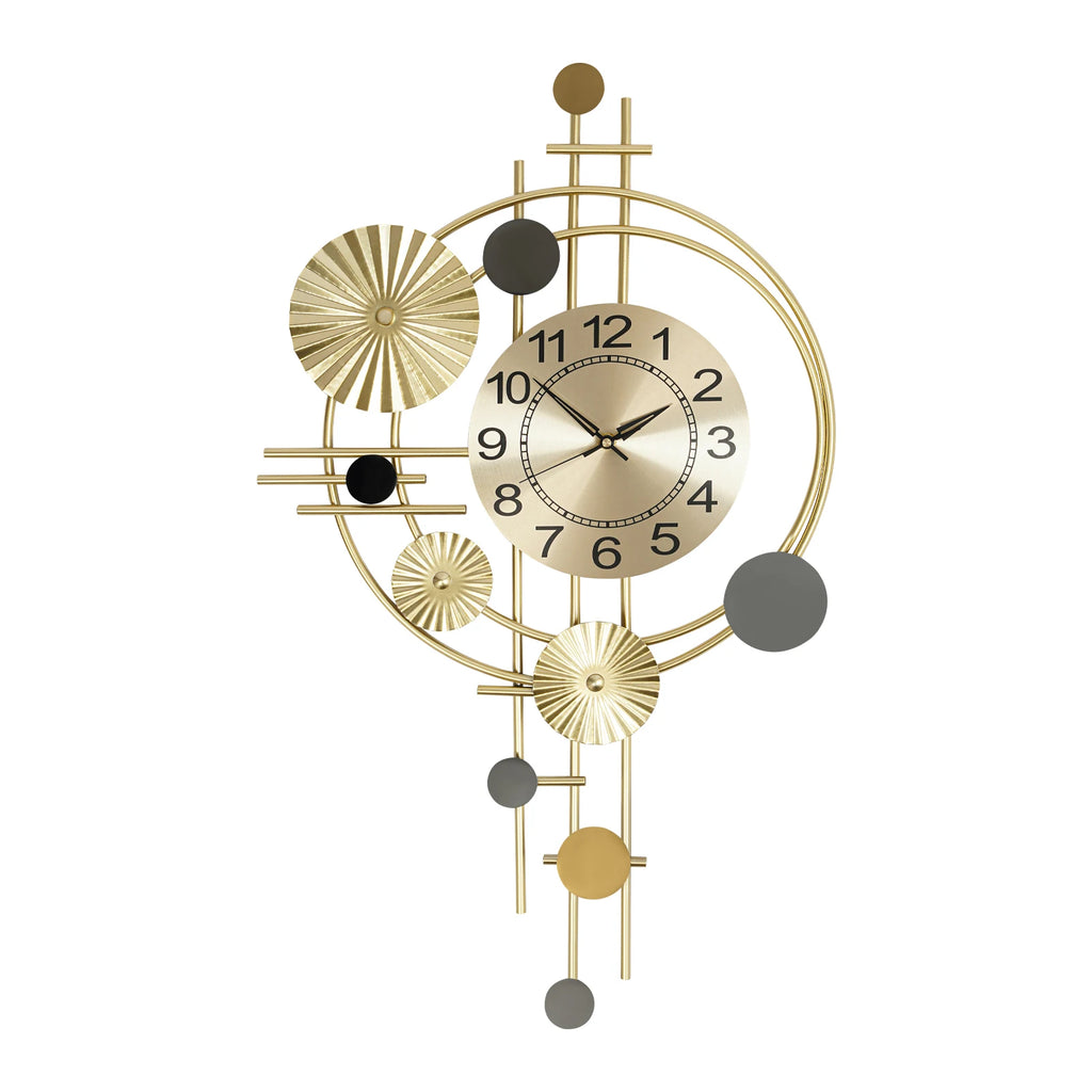 Modern Gold Silent Wall Clock for Office & Home