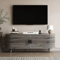 55-Inch Modern TV Stand with Power Outlet & Storage