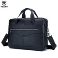 Bullcaptain Genuine Leather 14-Inch Laptop Briefcase - product view 1
