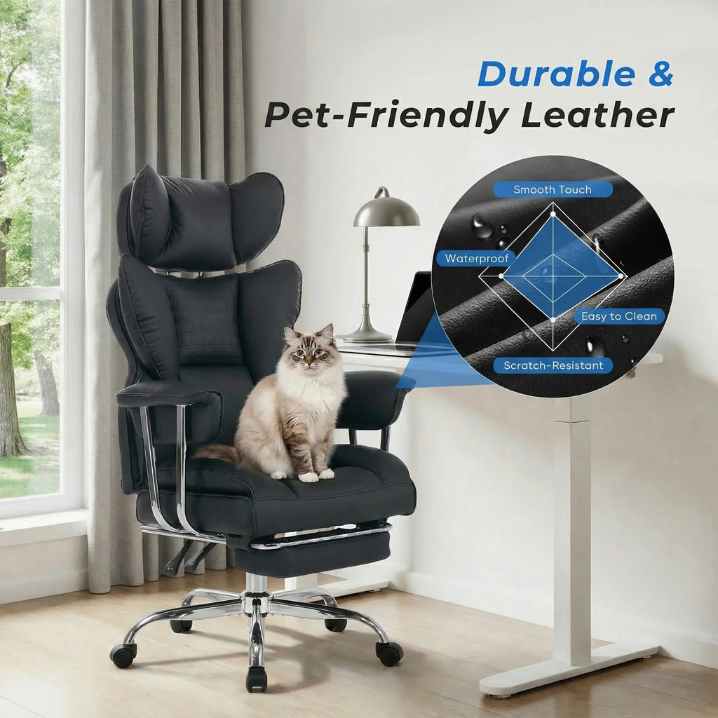 JHK Ergonomic Reclining Office Chair with Footrest