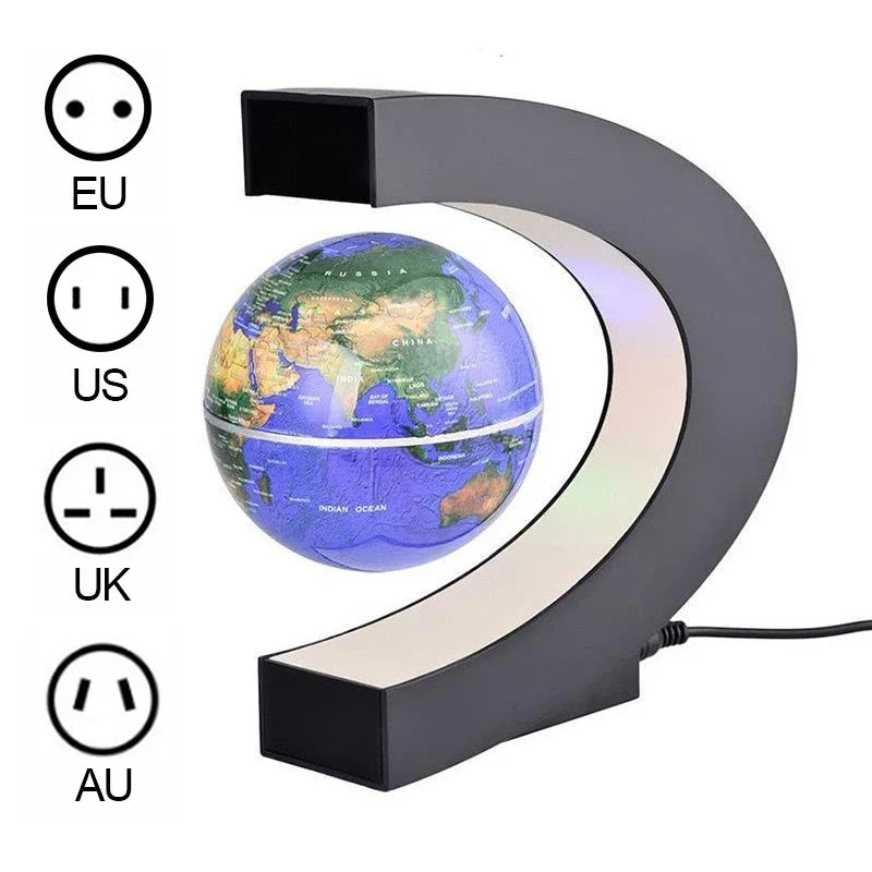 Magnetic Floating Globe LED Lamp - Unique Home Decor