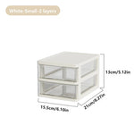 Clear Desktop Storage Box With Drawer Plastic Organizer