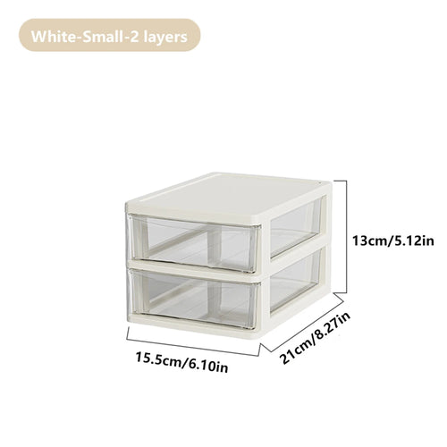 Clear Desktop Storage Box With Drawer Heightened Table