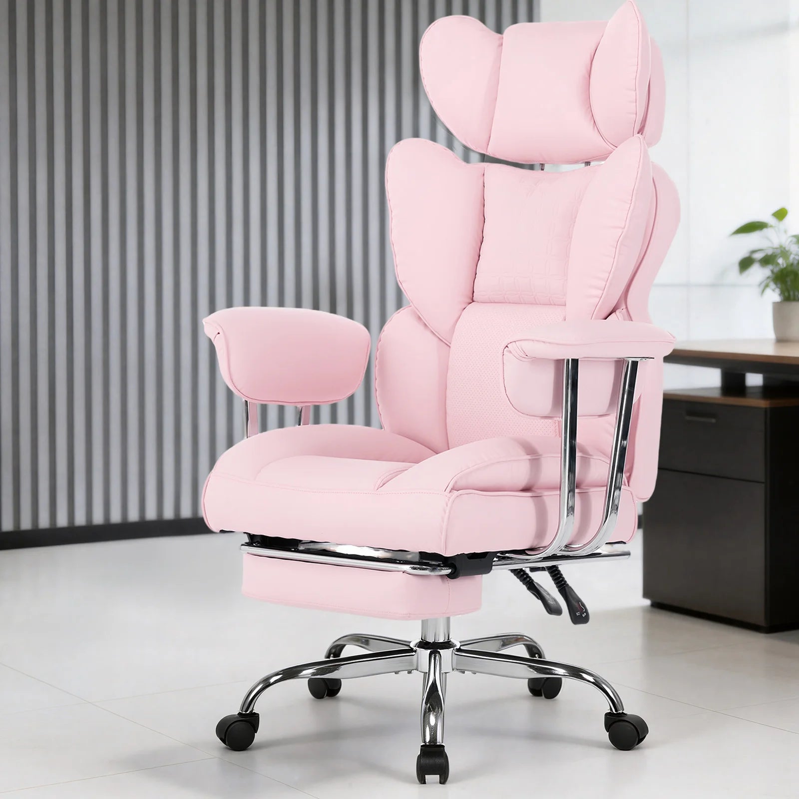 JHK Ergonomic Reclining Office Chair with Footrest