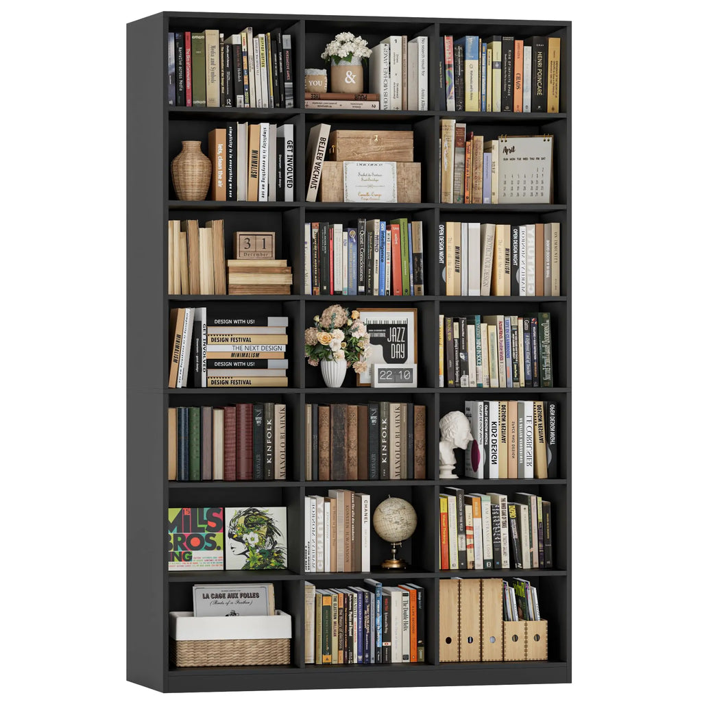 86 Inch Triple Wide Freestanding Book Storage Unit