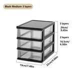 Clear Desktop Storage Box With Drawer Plastic Organizer