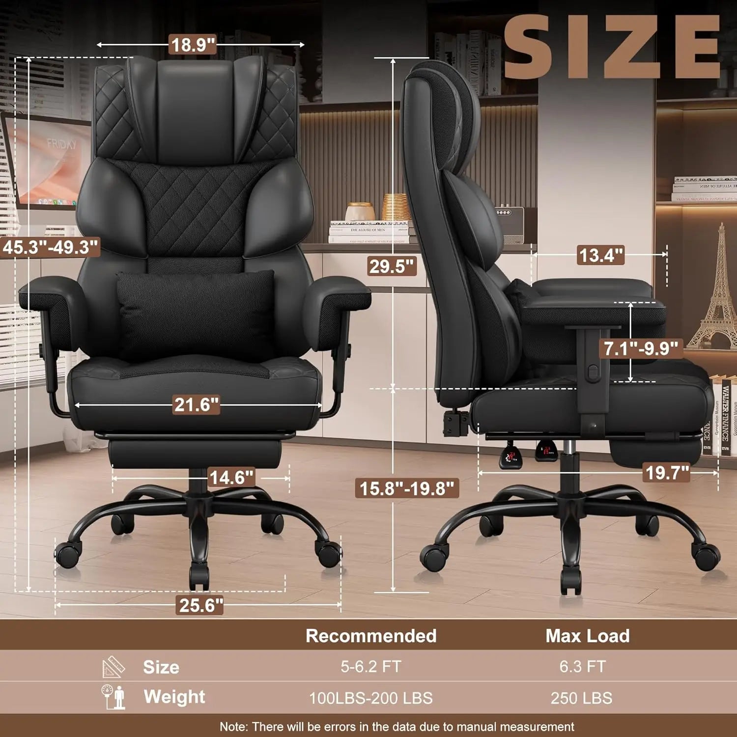 Ergonomic High Back Chair with Adjustable Features