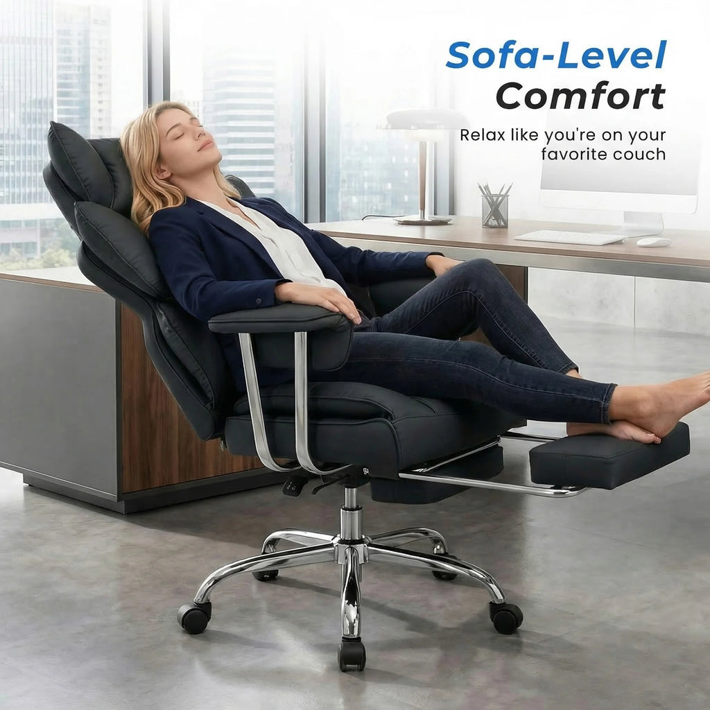JHK Ergonomic Reclining Office Chair with Footrest