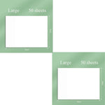 Transparent Sticky Note Pads PET Clear 50 Sheet Set