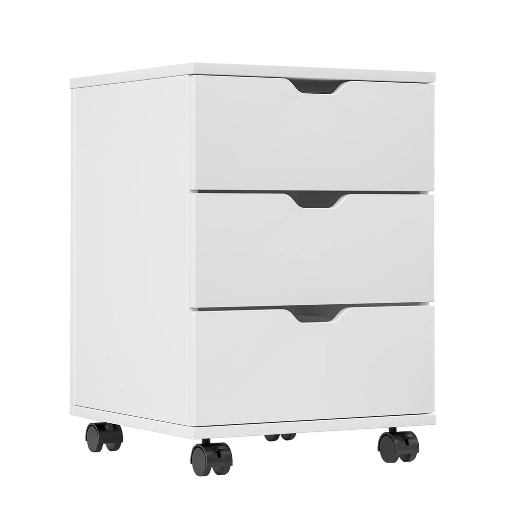 Farini 3-Drawer Under Desk File Cabinet with Lockable Casters