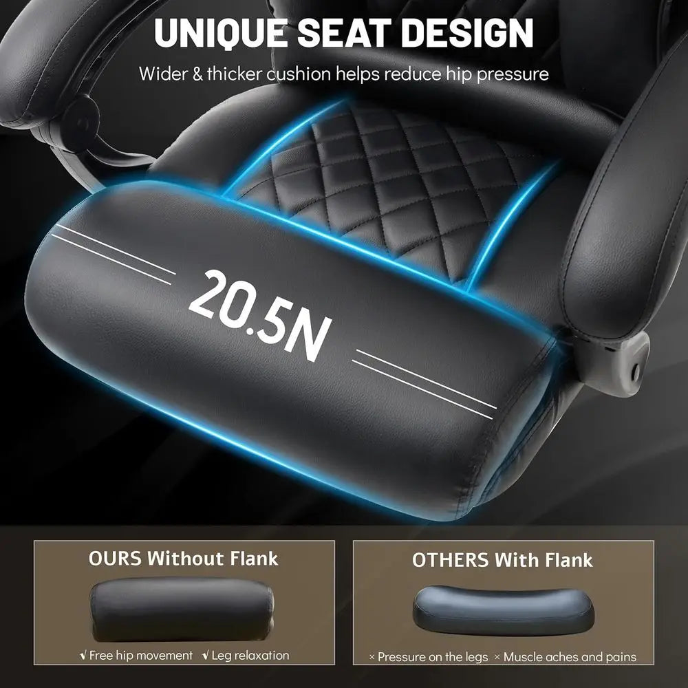 Ergonomic Vibration & Heat Massage Office Chair - 500 lbs Capacity