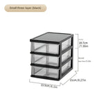 Office Desktop Storage Box, Transparent Drawer Style Cosmetics,