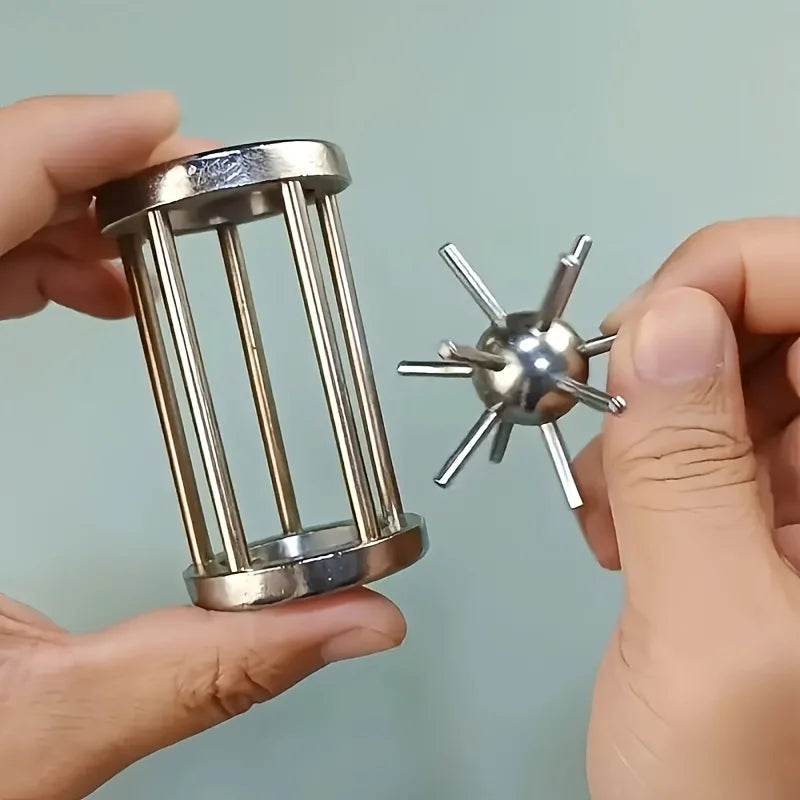Stainless Steel Cage Challenge Puzzle Game for Adults
