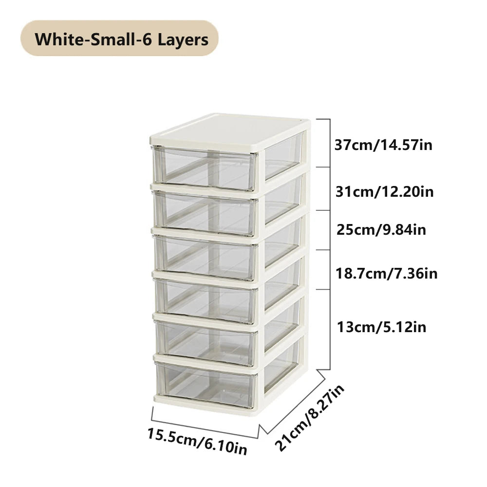 Clear Desktop Storage Box With Drawer Heightened Table