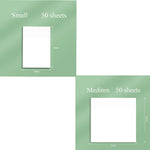 Transparent Sticky Note Pads PET Clear 50 Sheet Set