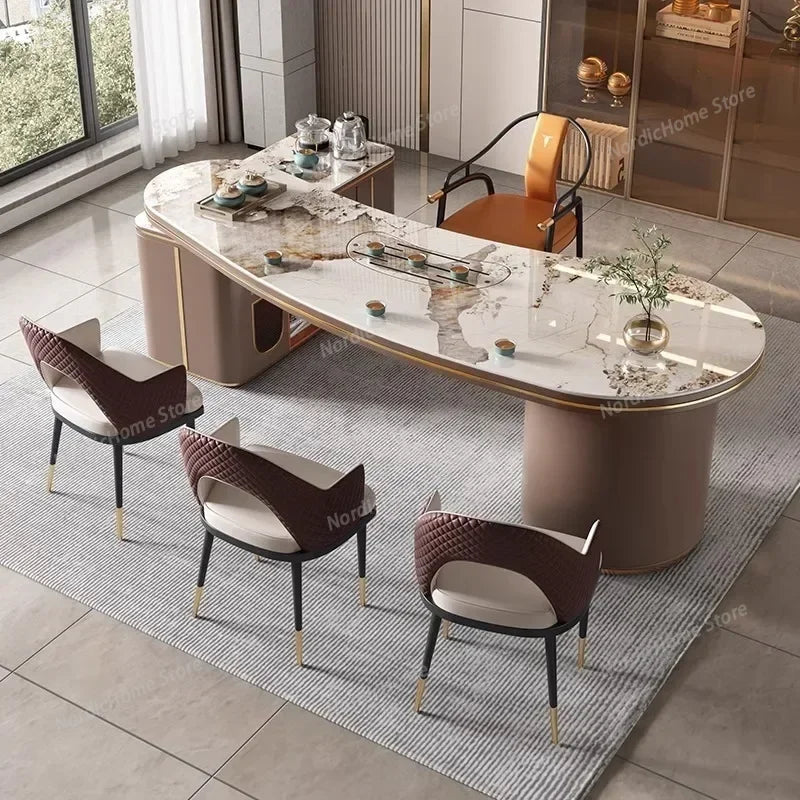 Modern L-Shaped Office Desk with Storage Drawers