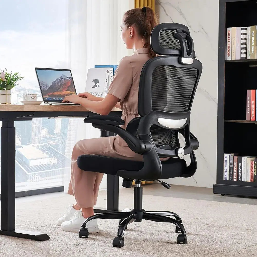 Ergonomic Mesh Desk Chair - Black, 330 lbs Capacity
