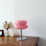 Lunaro Table Lamp Glass Egg Shade With Chrome Base