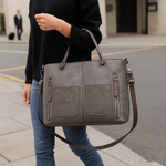 Cora Carry Office Tote Bag Leather Look Zip Top