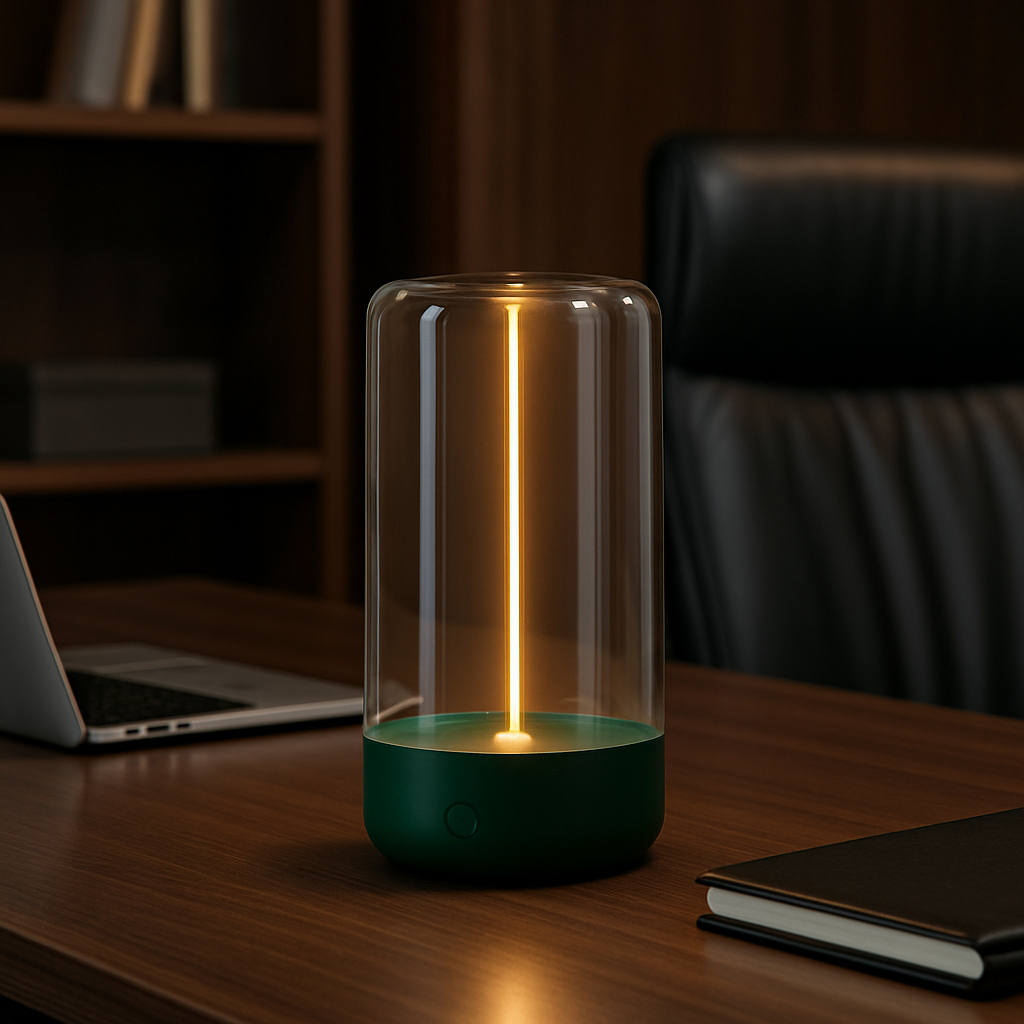 AUGE Minimalist Desk Lamp Magnetic LED Cordless Rechargeable Modern Nightstand Lights for Gaming Room Home Office Bedroom Bar context image