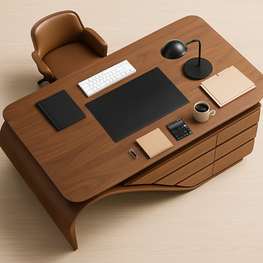 *Custom Office Modern L-shaped Desk  Eco-friendly Durable Executive Office Desk With a Premium Feel context image