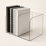 ClearStand U Shaped Bookends Clear Plastic Minimal Profile cover image