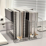 ClearStand U Shaped Bookends Clear Plastic Minimal Profile