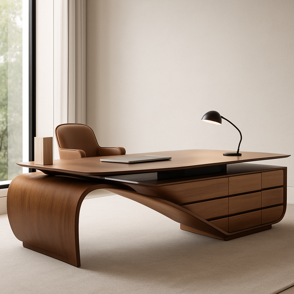 *Custom Office Modern L-shaped Desk  Eco-friendly Durable Executive Office Desk With a Premium Feel lifestyle image
