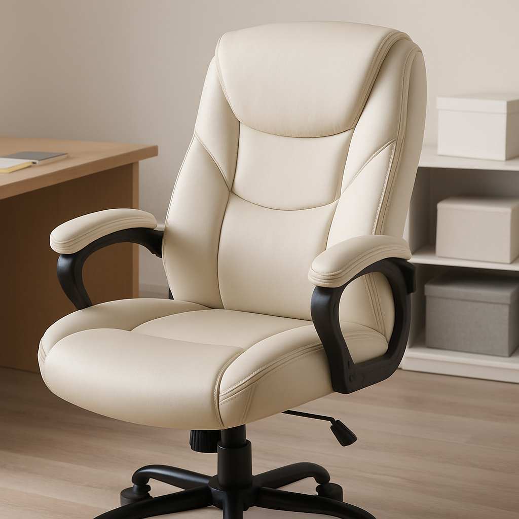 JHK Ergonomic Office Chair Heavy Duty Task Desk Chair with Flip-up Arms PU Leather Adjustable Swivel Rolling Gaming Chair promotional image