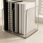 ClearStand U Shaped Bookends Clear Plastic Minimal Profile promotional image
