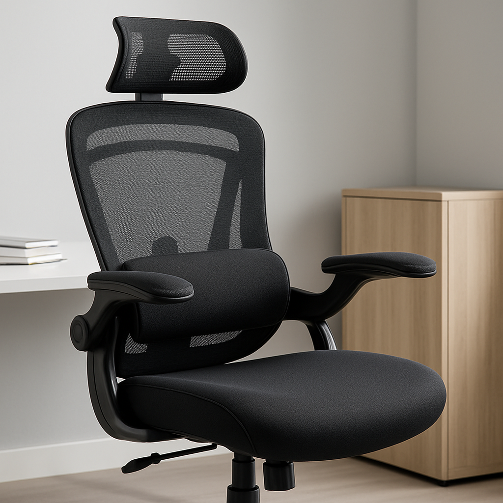 JHK Ergonomic Mesh Adjustable Lumbar Support Office Chair 120°Tilt High Back Comfortable Computer Chair with Soft Flip Up Arms promotional image