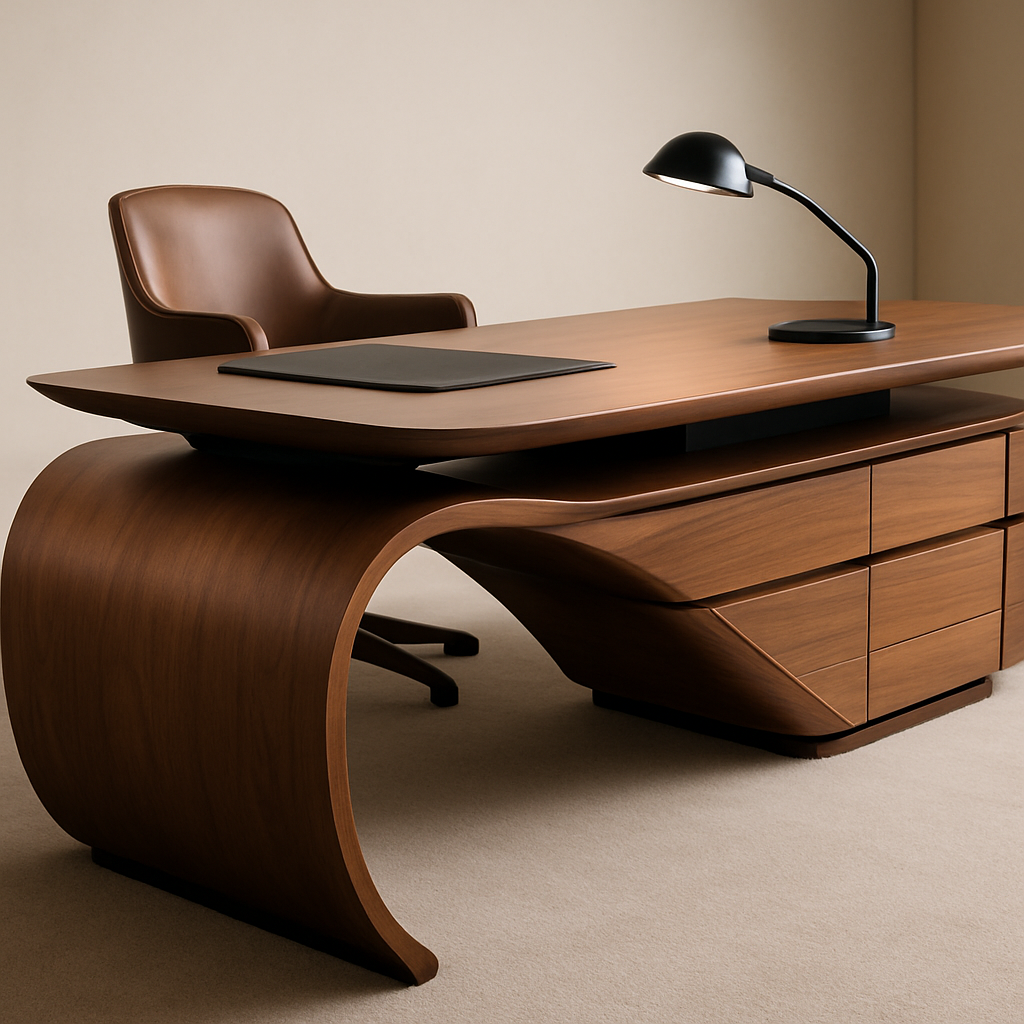 *Custom Office Modern L-shaped Desk  Eco-friendly Durable Executive Office Desk With a Premium Feel promotional image