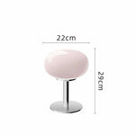 Lunaro Table Lamp Glass Egg Shade With Chrome Base