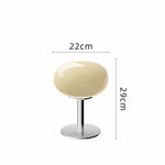 Lunaro Table Lamp Glass Egg Shade With Chrome Base